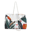 Red Tulip Floral Weekender Bag | Botanical Leaves & Heart Accents | Large Tote Bag for Moms & Travel