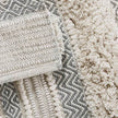 Woven Texture Stripe Bath Rug Grey 20x32