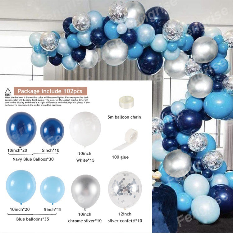 Latex Balloon Set – Multi-Style Party Decoration Balloons (5 Colours)