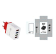 4-Port USB Wall Charger with Quick Charge 3.0 – EU, UK & US Plug | Multi-Colour