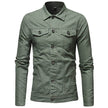 Solid color denim jacket shirt Jeans