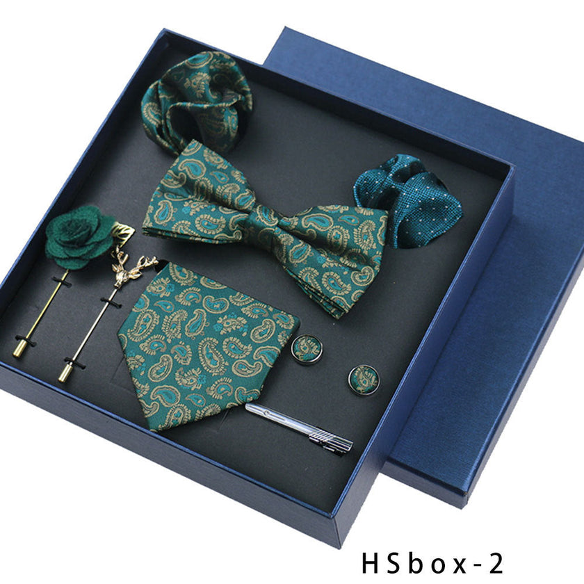 8-Piece Men's Formal Wear Gift Box Set – Bow Tie, Pocket Square, Cufflinks & Tie Clip | Canada & USA