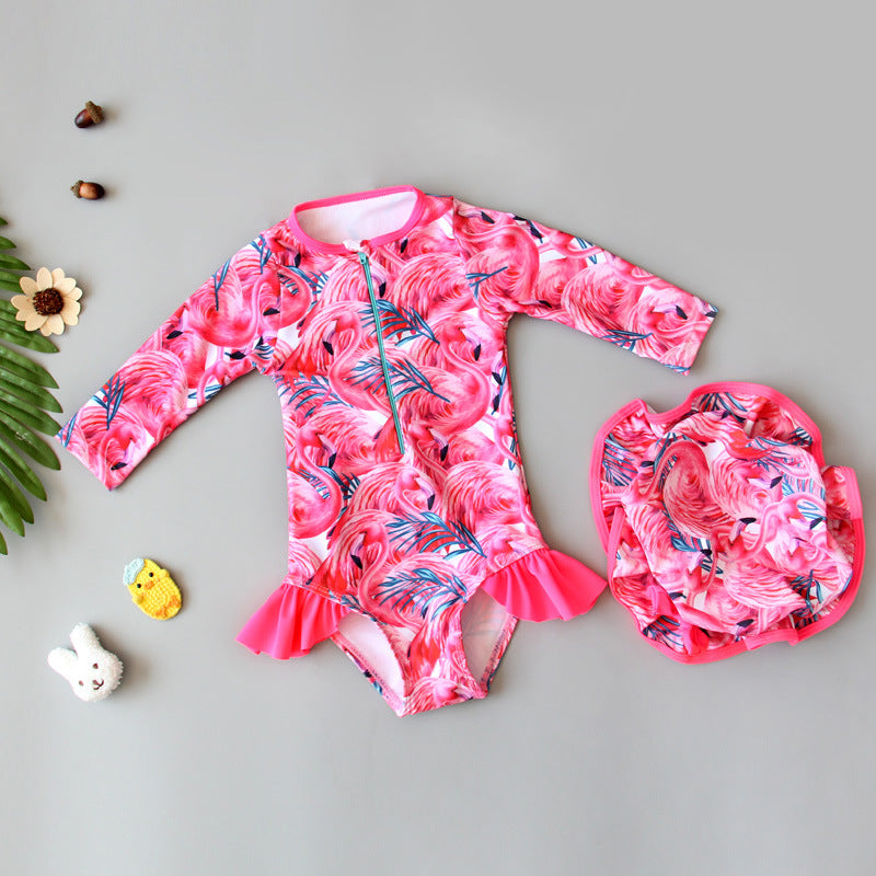 Girls Long Sleeve Sun Protection Swimsuit Jumpsuit | Kids Quick-Dry Swimwear Canada