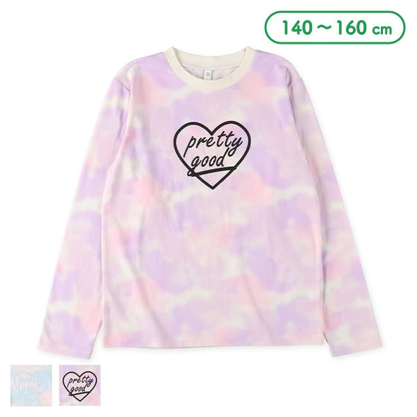 西松屋 ELFINDOLL タイダイ風ハートロゴ長袖Tシャツ正規品