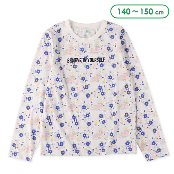 西松屋 ELFINDOLL 花総柄ロゴ長袖Tシャツ正規品