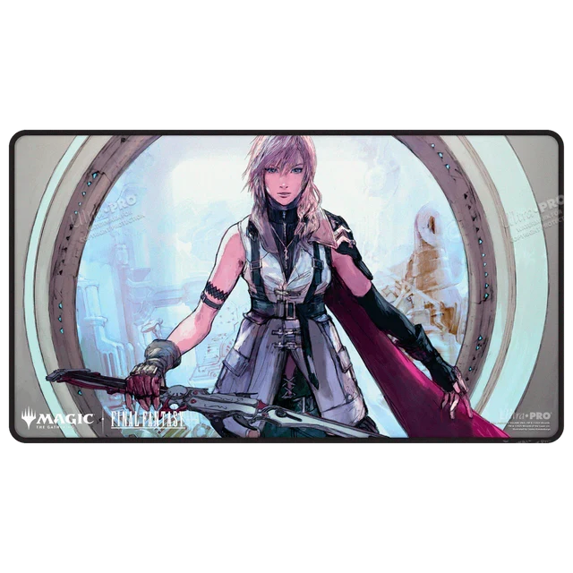 Magic: The Gathering - Final Fantasy - Lightning, Army of One Playmat: Black Stitched