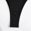 Women's 2-Piece Bikini Swimsuit Set Solid Colour Backless Bra and Briefs