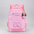 Girls Bow School Backpack Set – Pink, Black & Rose | Small & Large