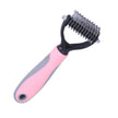 Pet Dematting Comb – Stainless Steel Knot Remover for Dogs & Cats | Pink & Blue