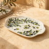Palestinian Ceramic Serving Plate 24×34×7 cm – Handmade Kitchen Plate & Tableware Decor