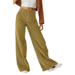 High Waist Drooping Slimming Casual Straight Pants Women's Corduroy Trousers