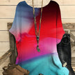Women's Cotton Linen Blouse – Loose Fit Round Neck Short Sleeve Summer Top