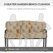 59'' X 38'' Tufted Bench Cushion For Outdoor Furniture, 3-Seater Replacement For Swing Chair, Patio Sofa Couch, TIKTOK Prohibits Sales