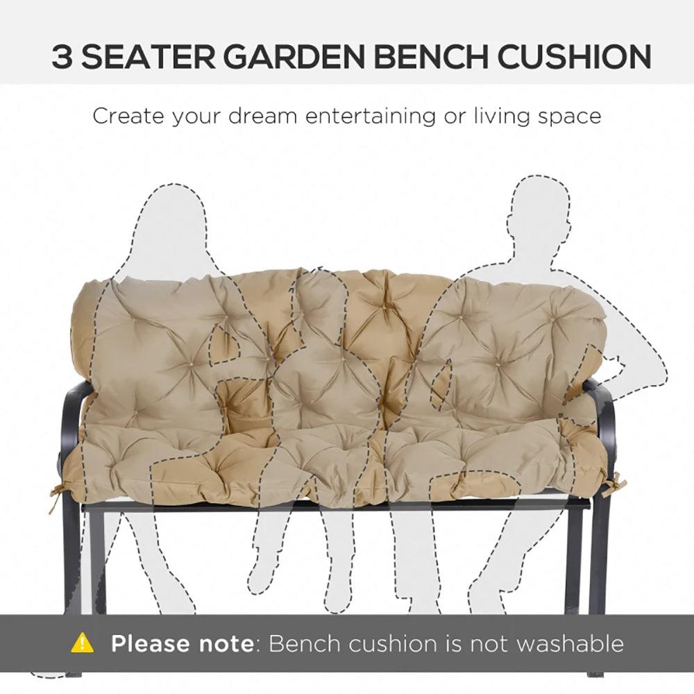 59'' X 38'' Tufted Bench Cushion For Outdoor Furniture, 3-Seater Replacement For Swing Chair, Patio Sofa Couch, TIKTOK Prohibits Sales