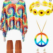 Tie Dye Cloak Costume Halloween Party Clothing Suit