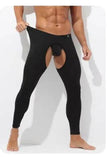 Men's Fall Winter Open Crotch Thermal Pants Long John underwear