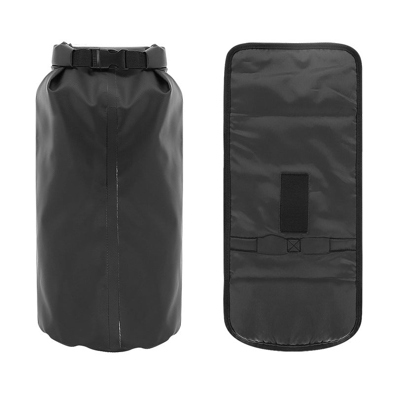 Adjustable Bicycle Saddle Bag – Roll-Top Handlebar Bag 3–7L, Black