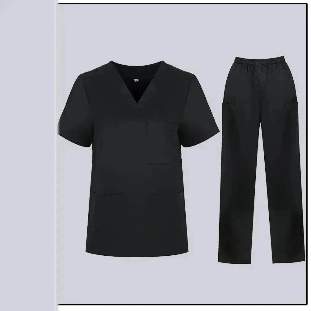 Women Nurse Uniform Female - Hospital Nurse Costume - V Neck Top Pants Set