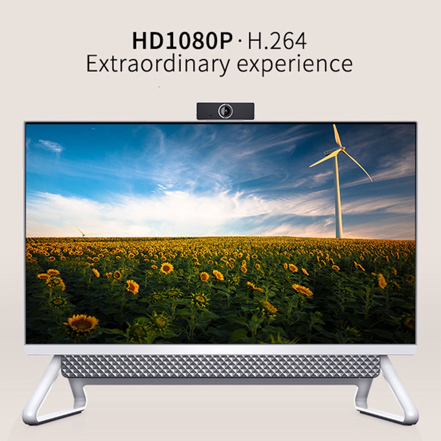 1080P USB Webcam with Autofocus, 60° Wide Angle and Built-In Microphone