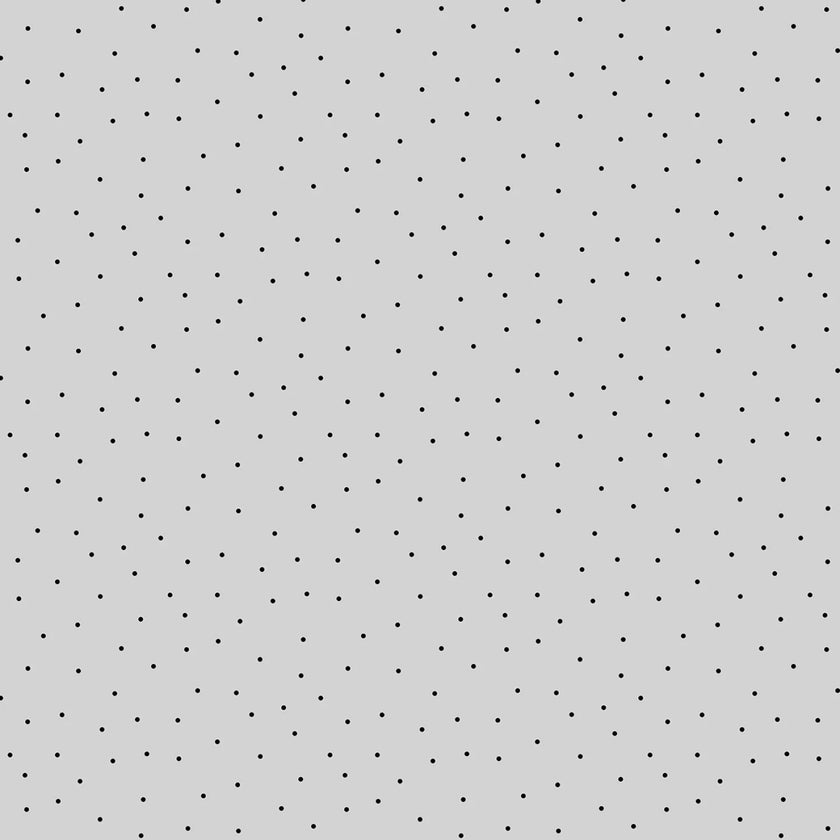 Wilmington Prints' Essential Basics - Grey/Black Pindots