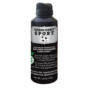 Herban Cowboy - Dry Deodorant & Body Spray Sport (80g)