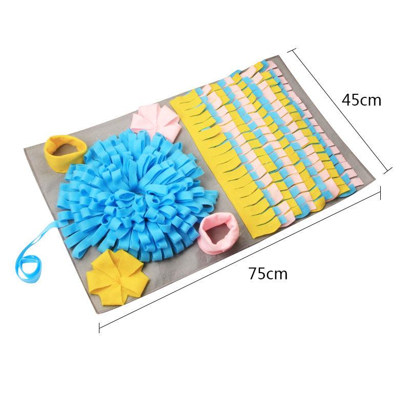 Interactive Dog Snuffle Mat Puzzle – Nose Work Enrichment Toy & Slow Feeder Treat Mat