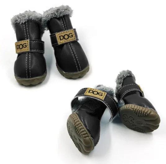 Dog Winter Snow Boots – Waterproof Non-Slip PU Paw Shoes for Small & Medium Dogs (10 Colours, Sizes 1–5 & S–XXL)