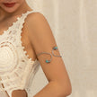 Hip-hop Spiral Stone Open Arm Bracelet – Electroplated Iron Tassel Circle Jewelry