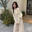 Women's Slouchy Knit Top – Apricot Solid Colour Winter Knitted Top S to 2XL