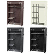 64 Portable Closet Storage Organizer Wardrobe Clothes Rack With Shelves Gray