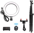 LED Ring Light with Tripod Stand, 8 10 12 inch, USB Powered, Phone Holder and Bluetooth Remote