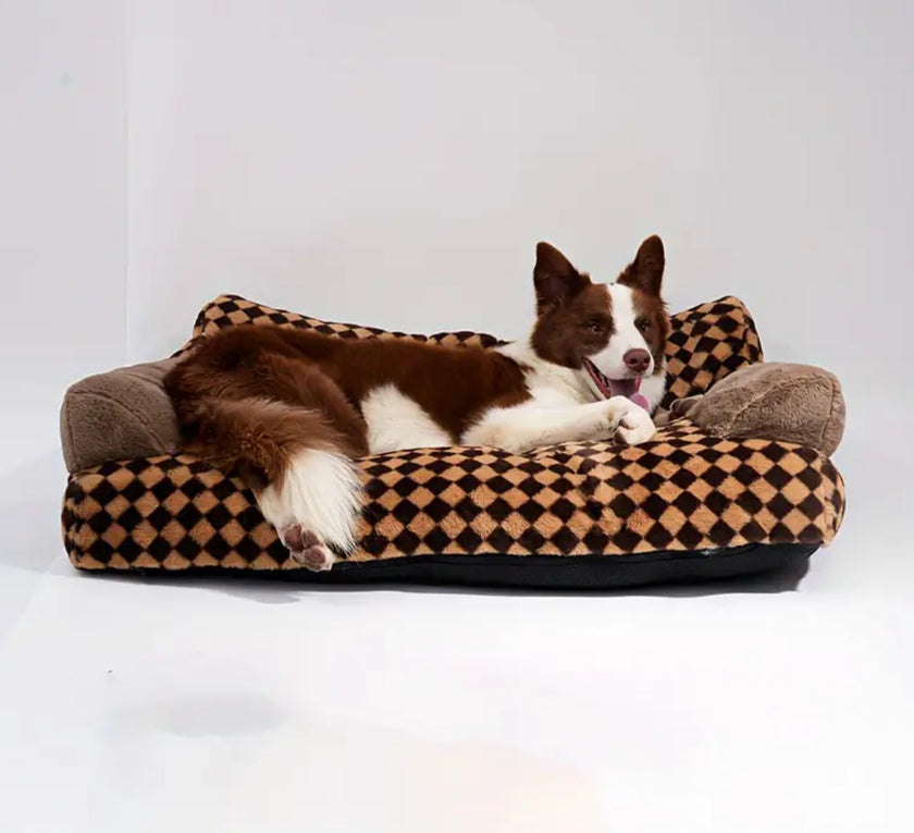 Chewy Pawtton Dog Sofa Bed | Checker Lounge Pet Bed
