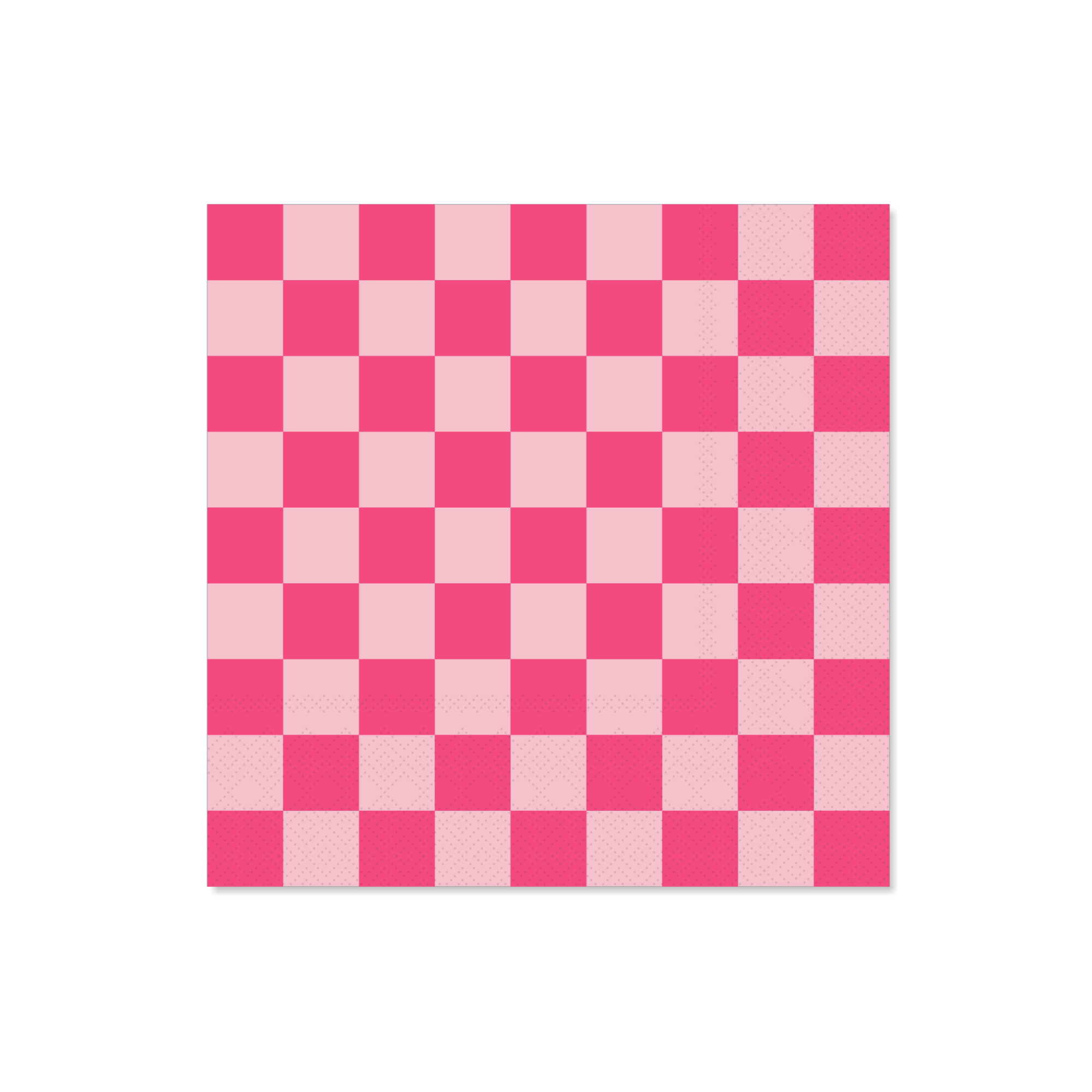 Bonjour Fête - PINK SIGNATURE CHECkER LARGE NAPKINS