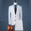 Men's Solid Color Leisure Suit Two-Piece Set – Jacket & Pants (M–5XL, 8 Colors)