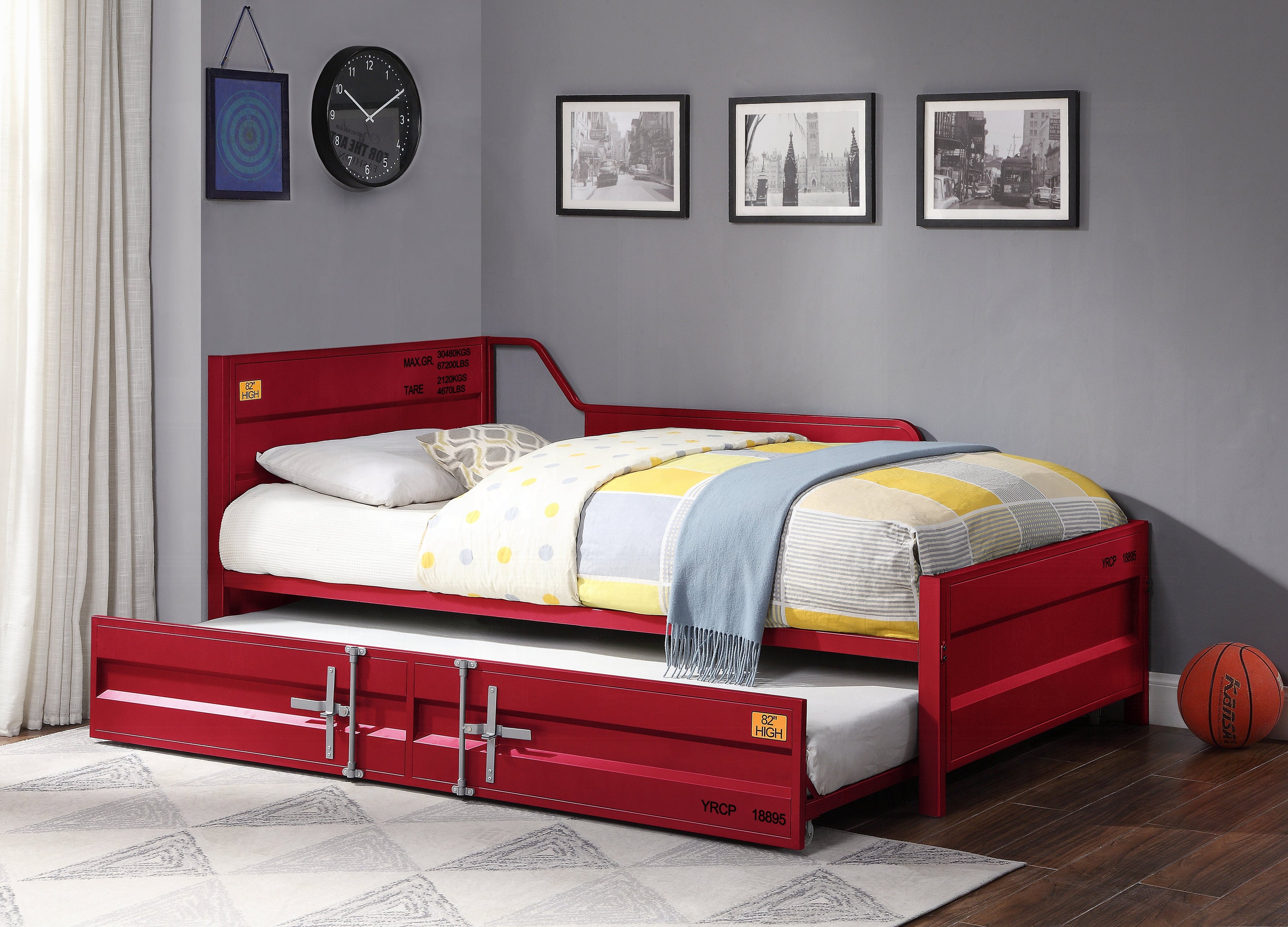 Kamotsu Daybed w/Trundle - Red
