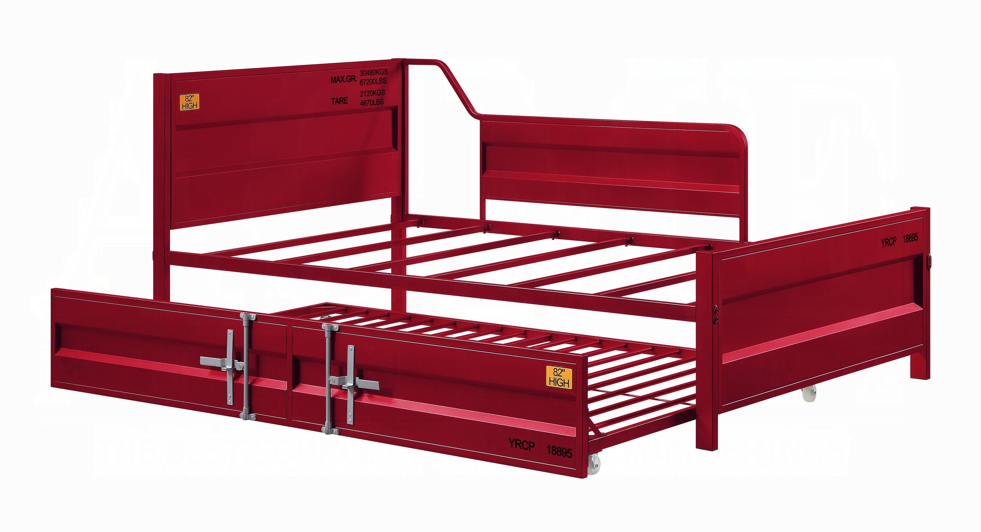 Kamotsu Daybed w/Trundle - Red