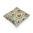 Avocado Pattern Woven Pillow — Retro Green Kitchen Decorative Throw Pillow
