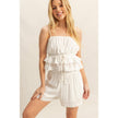 Peplum Cami Top With Lace Detailing