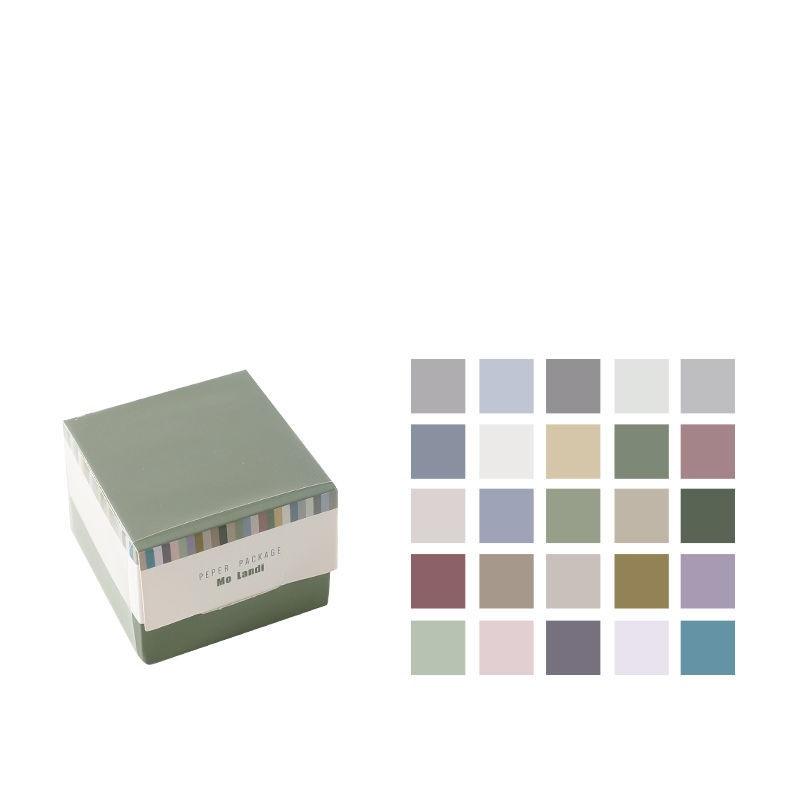 Aesthetic Sticky Notes Set – 150-Sheet Kraft Paper Memo Pads in 25 Solid Colors