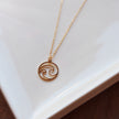 Double wave necklace