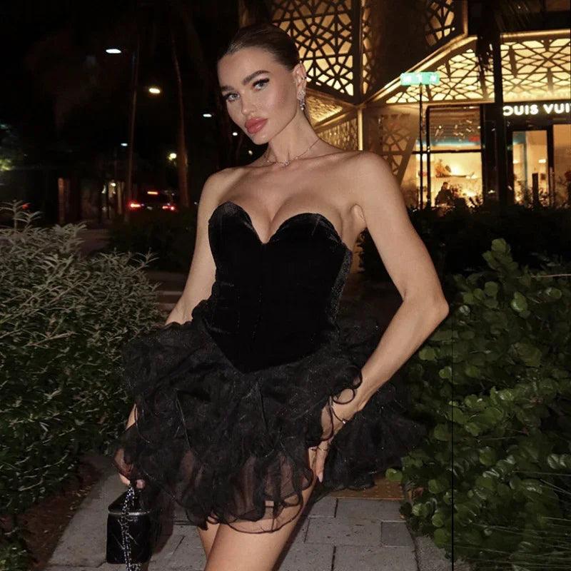Backless Dress Pettiskirt Slim Tube Top Dress