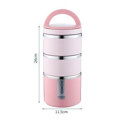 Portable Minimalist Stainless Steel Thermal Insulated Lunch Container