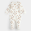 Footed Sleeper | Pumpkin Print on Off-White | Petit Lem