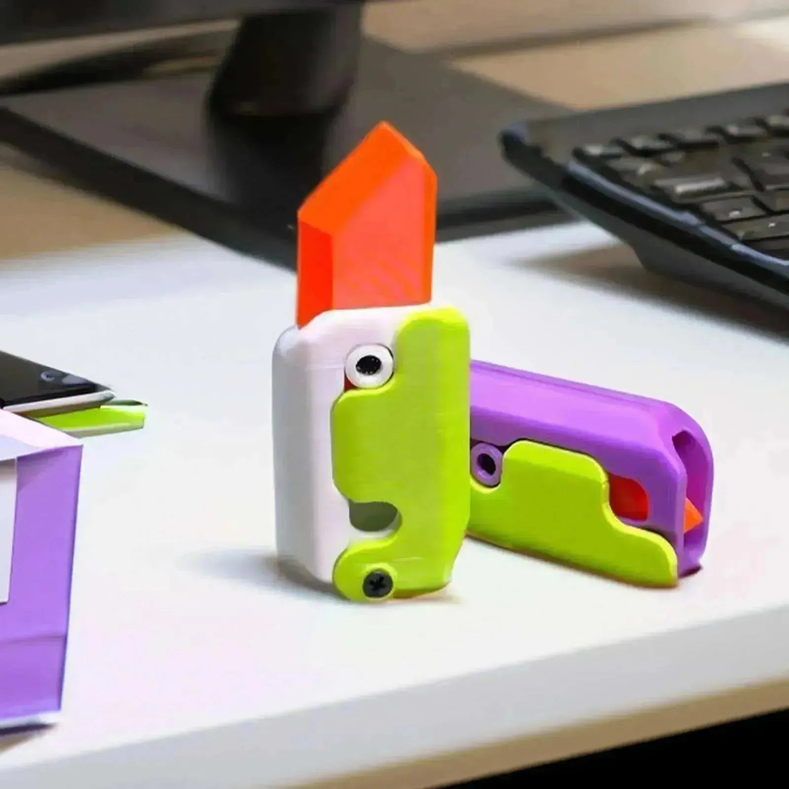 3D Printing Gravity Cub Jumping Small Radish Mini Model Knife