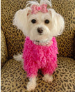 Scarlett Ruffle Knit Dog Sweater | Textured Cozy Dog Sweater
