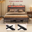 Logan Queen Size Bed Frame with LED Lights