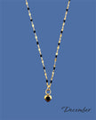 Heart Stone Necklaces in gold - various birthstone colours
