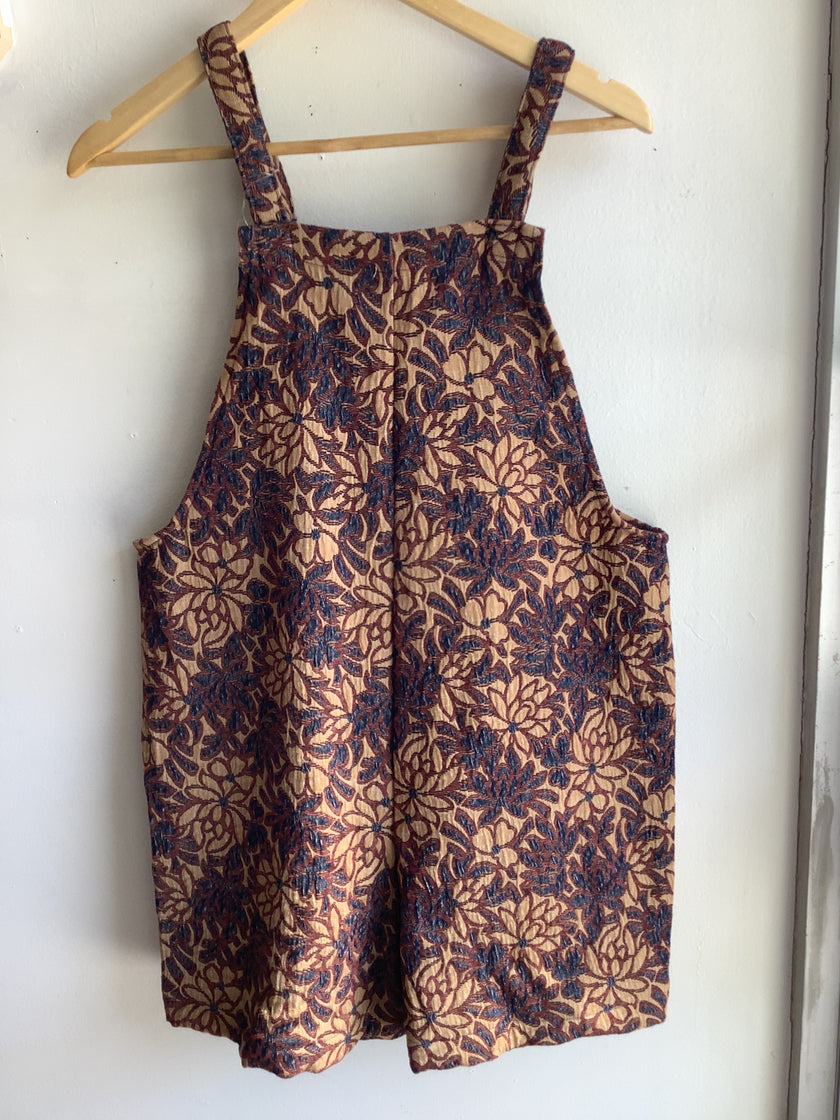 Butterflies in Ballgowns Floral Tapestry Short Overalls
