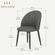 Skylar Modern Dining Chairs Set of 4-Dark Grey