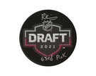 Riley Kidney Autographed 2021 NHL Draft Puck Inscribed 